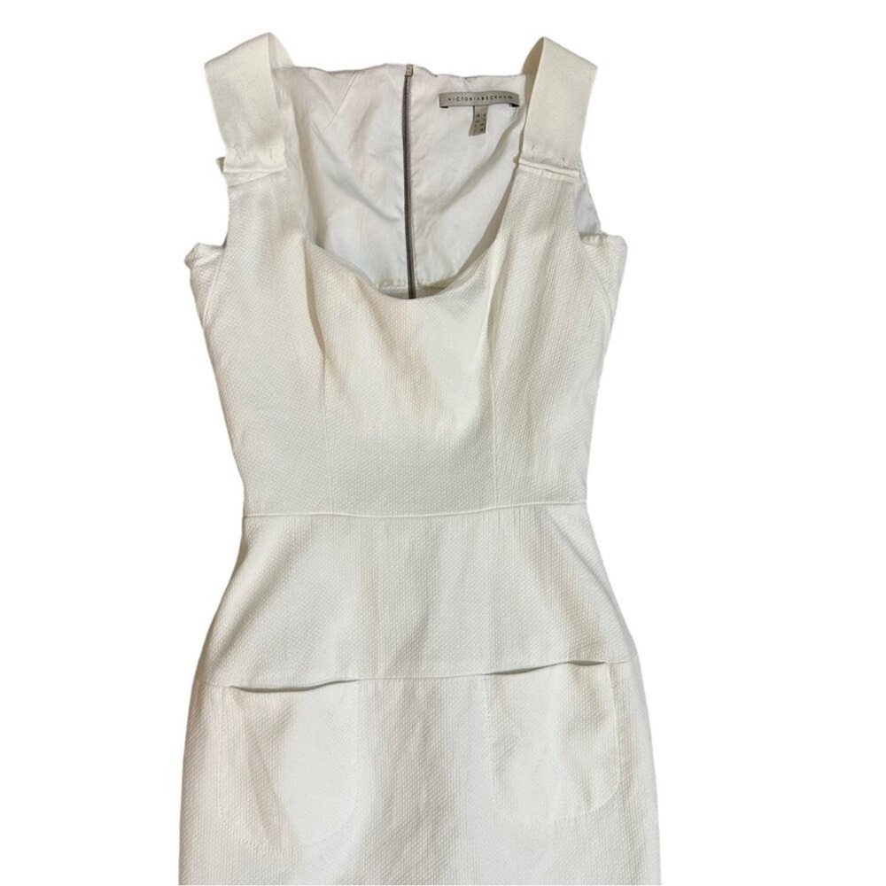 Victoria Beckham Cream Sheath Cocktail Dress
